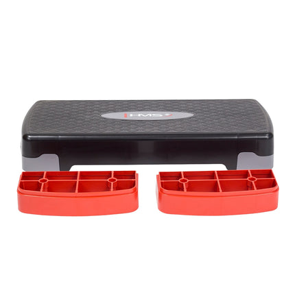 Aerobic Step, Schwarz/Rot, Höhenverstellbar