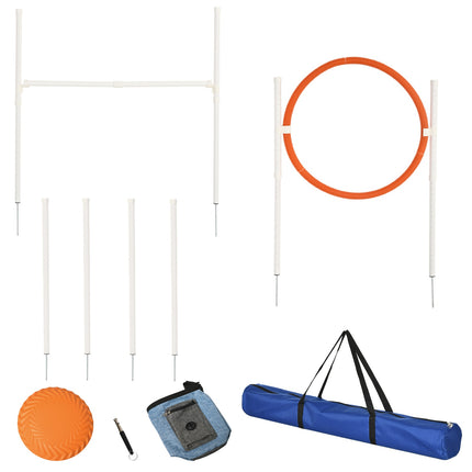 Agility-Trainingsset für Hunde – 5-teilig, verstellbare Hürden