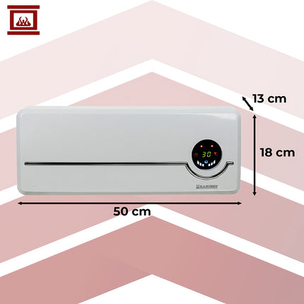 Rideau chauffant à air, 2000 W, Wi-Fi, télécommande