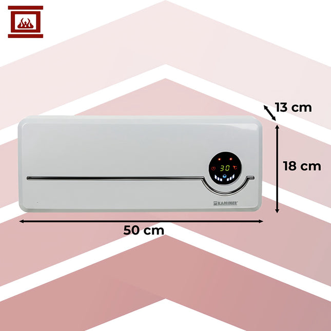 Rideau chauffant à air, 2000 W, Wi-Fi, télécommande