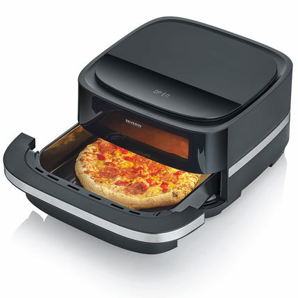 Heißluftfritteuse 4L, Pizzafunktion, fettfreies Kochen
