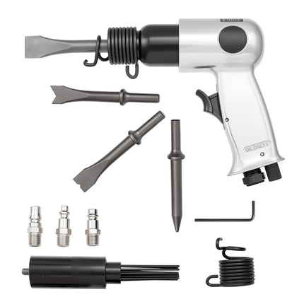 Air Hammer 4500 BPM, Needle Scaler, 4 Round Chisels