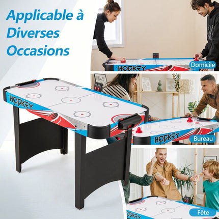 Air Hockey Table 48 Inch, LED Scoreboard, 12V Fan