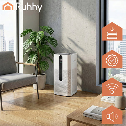 Purificateur d'air avec filtre HEPA H12, ionisation et contrôle Wi-Fi