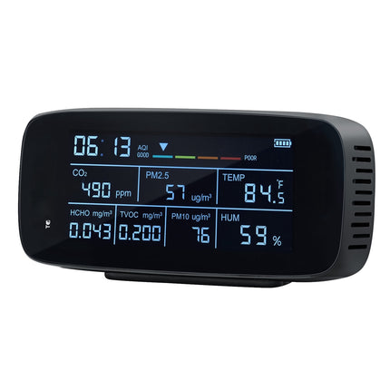 Air Quality Monitor 9-In-1, CO2 PM2.5 TVOC, Alarm