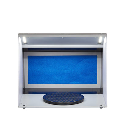 Airbrush Spray Booth, Dual Fan LED, Turntable, 6 Ft Hose