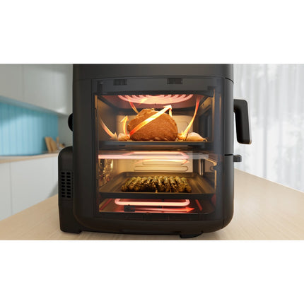 Airfryer 2 in 1 Kombination mit Backofen 6,4 + 4,4 Liter