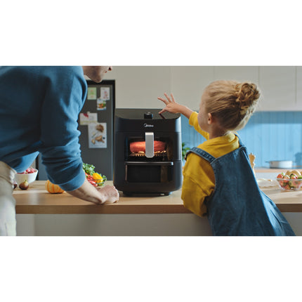 Airfryer 2 in 1 Kombination mit Backofen 6,4 + 4,4 Liter