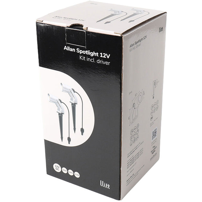 Allan Strahler-Set 2er-Pack inkl. Netzteil 12V 3000K 10lm IP67