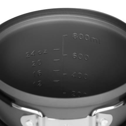 Pot de voyage en aluminium avec couvercle, capacité de 1 000 ml