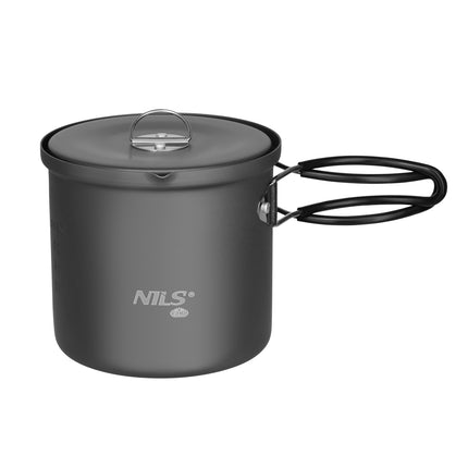 Pot de voyage en aluminium avec couvercle, capacité de 1 000 ml