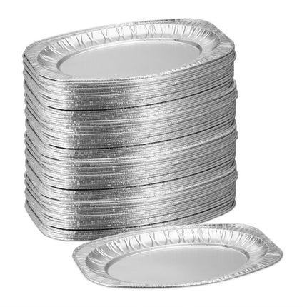 Assiettes de service en aluminium, lot de 100