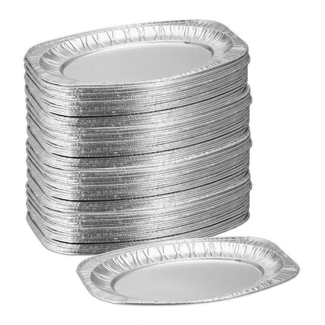 Assiettes de service en aluminium, lot de 100
