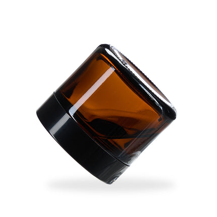 Pots à crème en verre ambré, 60 ml, protection UV, anti-fuite