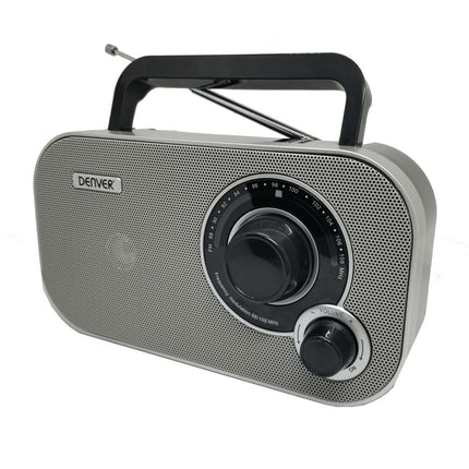 Analoges UKW-Radio Grau und Schwarz