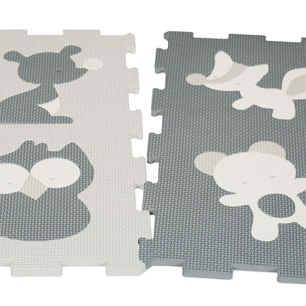 Tapis puzzle animaux - Mousse, 6 tapis, 12 bords