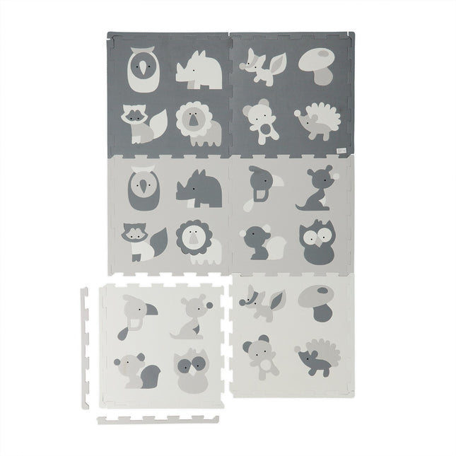 Tapis puzzle animaux - Mousse, 6 tapis, 12 bords