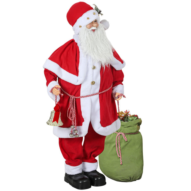 Père Noël animé avec musique et mouvement, utilisation en intérieur