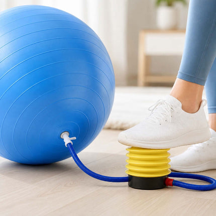 Anti-Burst Exercise Ball with Pump and Stopper, Max. 150 kg, Blue