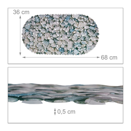 Tapis de bain antidérapant motif pierre