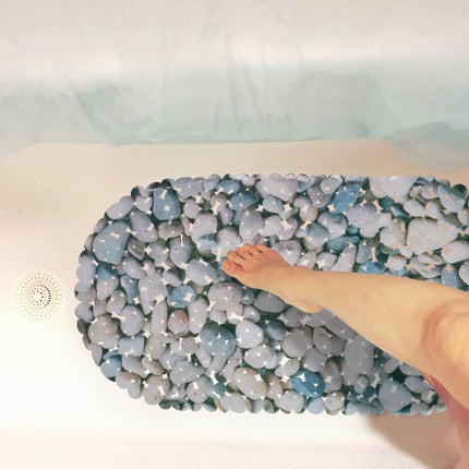 Tapis de bain antidérapant motif pierre