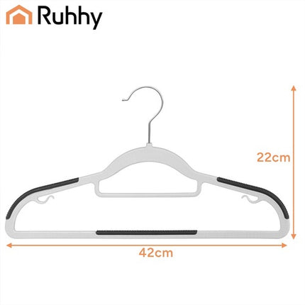 Rutschfeste Kleiderbügel, 20er-Pack, schmal, grau, 42 cm