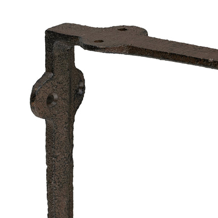 Antike gusseiserne Regalhalter, Kettendesign, 2er-Set