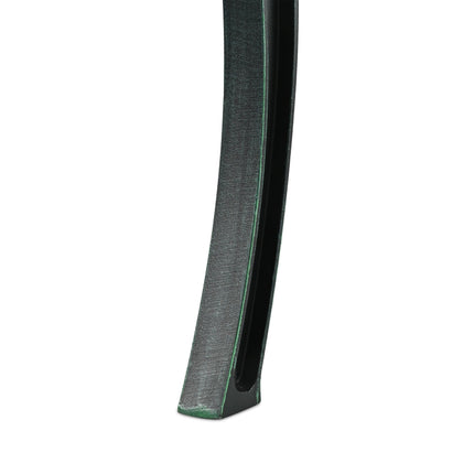 Banc de jardin en métal antique, noir et vert
