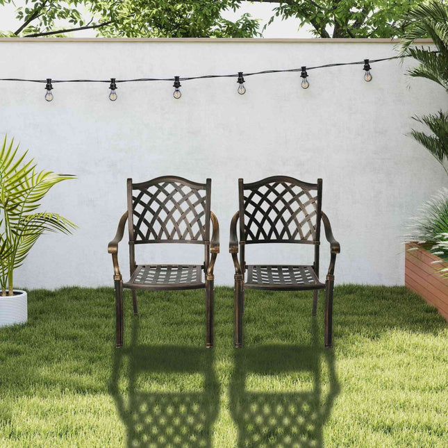 Chaise de jardin en métal antique - Siège d'extérieur vintage