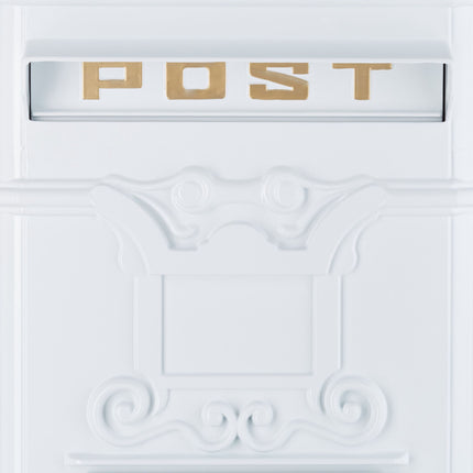 Boîte aux lettres autoportante de style antique en fonte d'aluminium