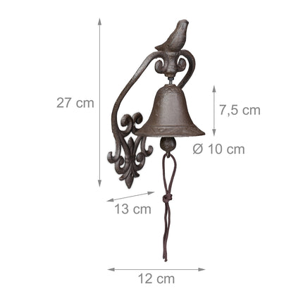 Sonnette de porte antique en fonte