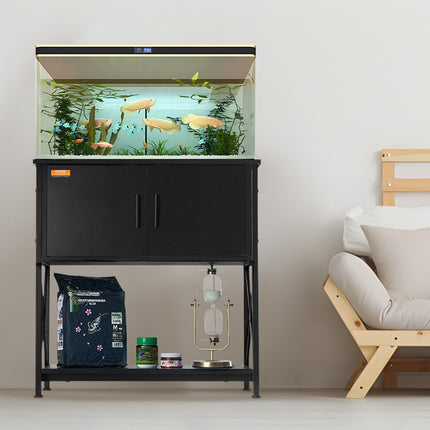 Aquarium Stand 29 Gallon, Storage Cabinet, Power Panel