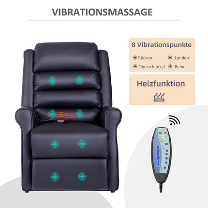 Liege-Massagesessel mit Aufstehhilfe und USB-Anschluss