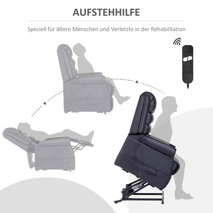 Liege-Massagesessel mit Aufstehhilfe und USB-Anschluss