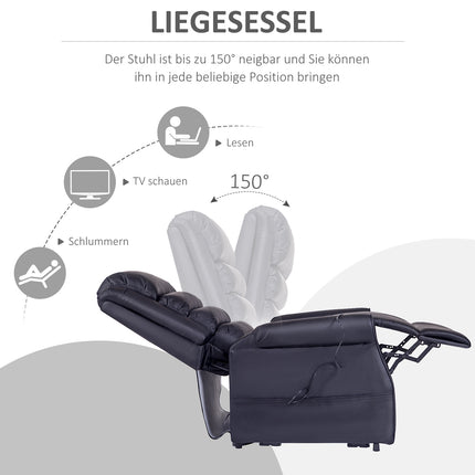 Liege-Massagesessel mit Aufstehhilfe und USB-Anschluss