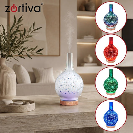 Aroma Diffuser Humidifier 200 ml with RGB LED Light, Up to 6 Hours, 7 Colours