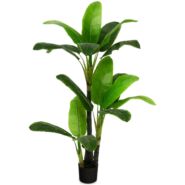 Künstlicher Bananenbaum, 150 cm, 18 Blätter, PEVA-Material