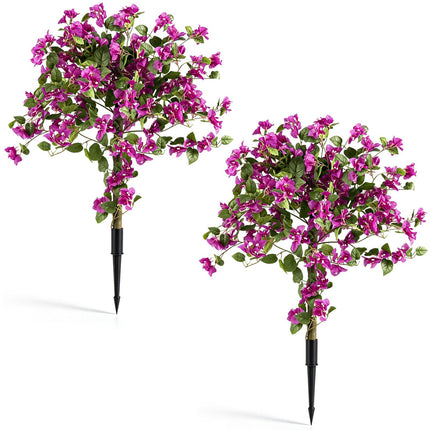 Künstliche Bougainvillea-Bäume, 110 cm mit Erdspieß, 2er-Pack