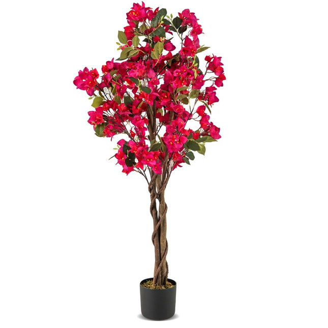 Bougainvillier artificiel avec pot, 120 cm, rose
