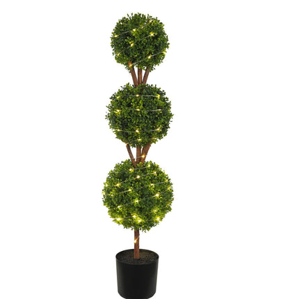 Artificial Boxwood Topiary Trees, 48 Inch, Set of 2