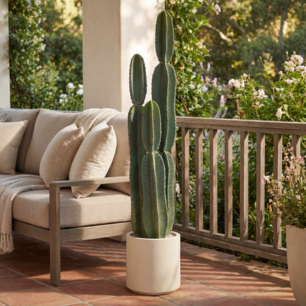 Cactus artificiel en pot, 111 cm de haut, vert
