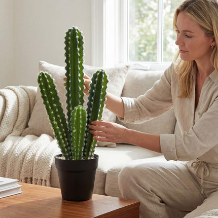 Cactus artificiel en pot - 53 cm, sans entretien