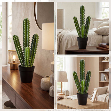 Cactus artificiel en pot - 53 cm, sans entretien