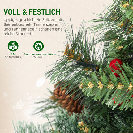Künstlicher Weihnachtsbaum, 120 cm, 100 LED-Lichter, 8 Modi