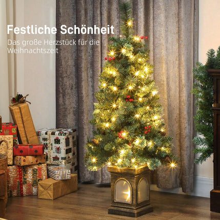 Künstlicher Weihnachtsbaum, 120 cm, 100 LED-Lichter, 8 Modi