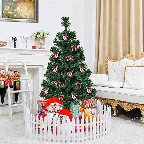 Sapin de Noël artificiel 120 cm, guirlande lumineuse LED à fibre optique