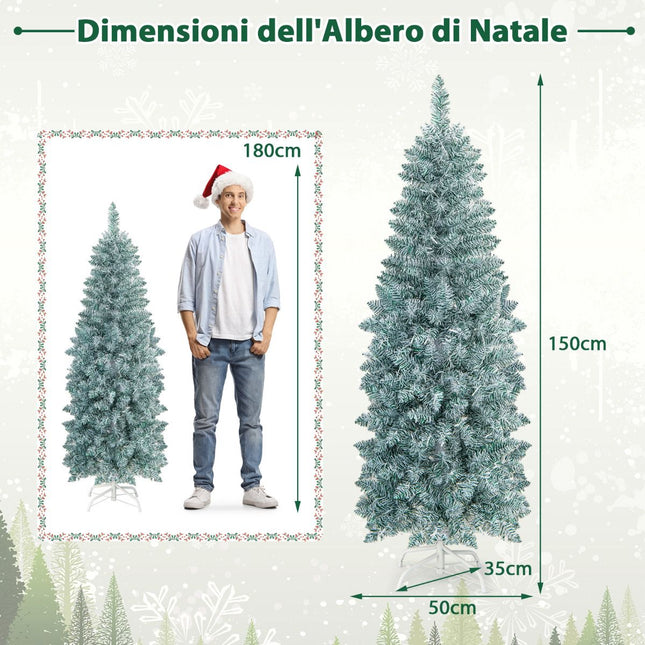 Künstlicher Weihnachtsbaum 150cm, 190 mehrfarbige LED-Lichter