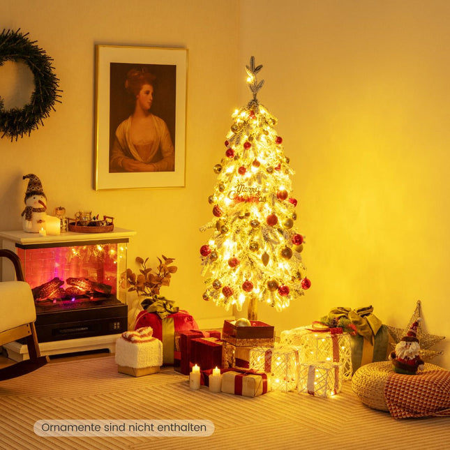 Künstlicher Weihnachtsbaum 150cm, beschneit, 160 LED