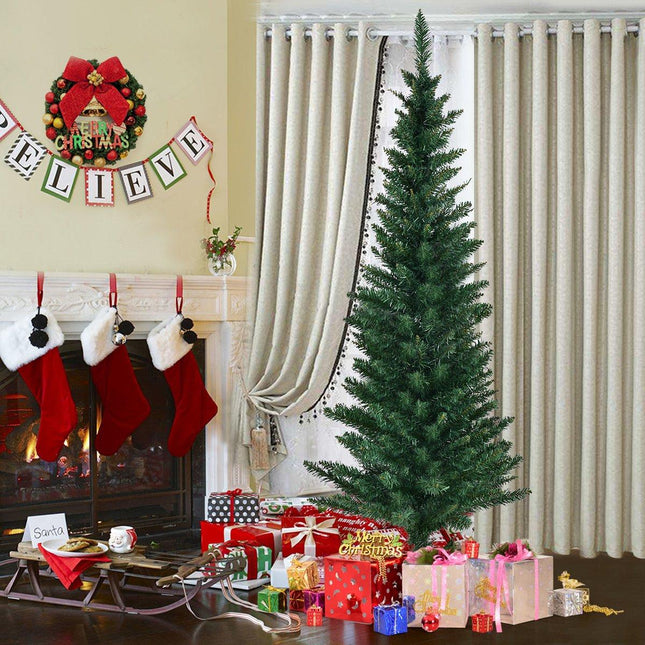 Sapin de Noël artificiel, 150 cm, PVC, support en métal