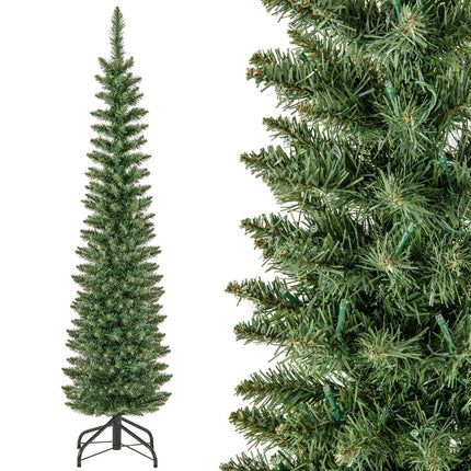 Sapin de Noël artificiel 150 cm, pré-illuminé avec 150 LED, fin